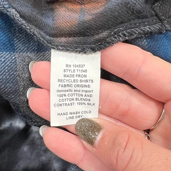 Patchwork Flannel Dress M - Picture 12 of 14